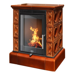 Kachlová kamna ABX Helvetia exklusive kachlový sokl, Hnědá